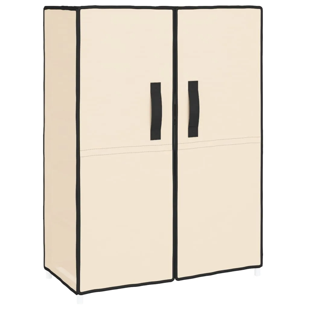 vidaXL Shoe Cabinet Cream 60x28x90 cm Fabric