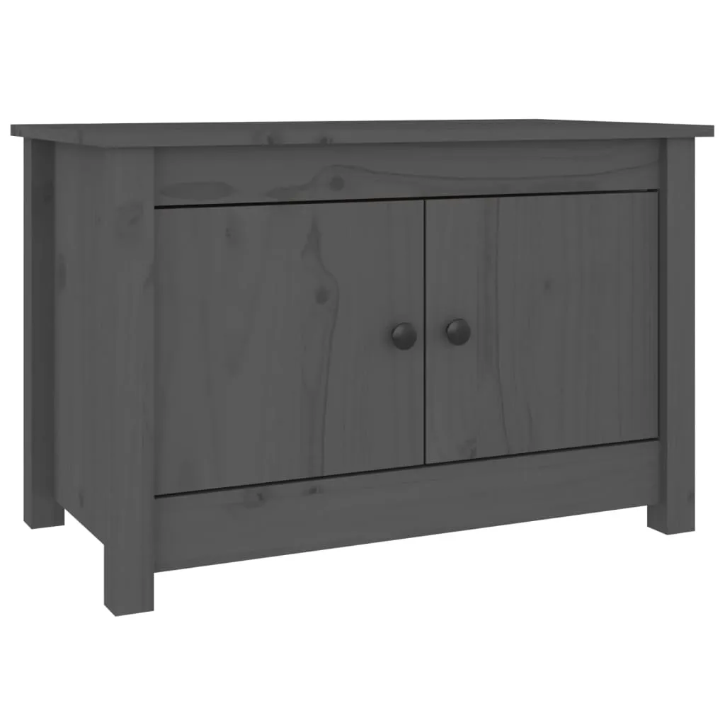 vidaXL Shoe Cabinet Grey 70x38x45.5 cm Solid Wood Pine