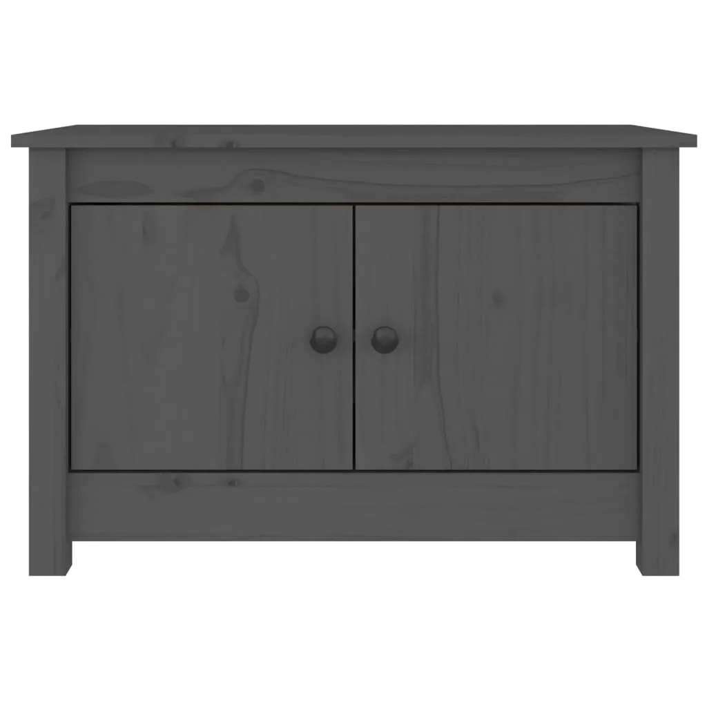 vidaXL Shoe Cabinet Grey 70x38x45.5 cm Solid Wood Pine