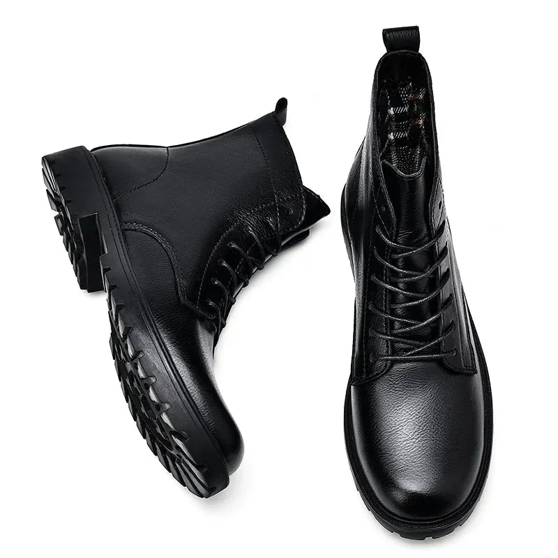 Winter retro genuine leather boots