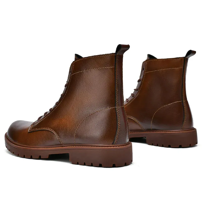 Winter retro genuine leather boots