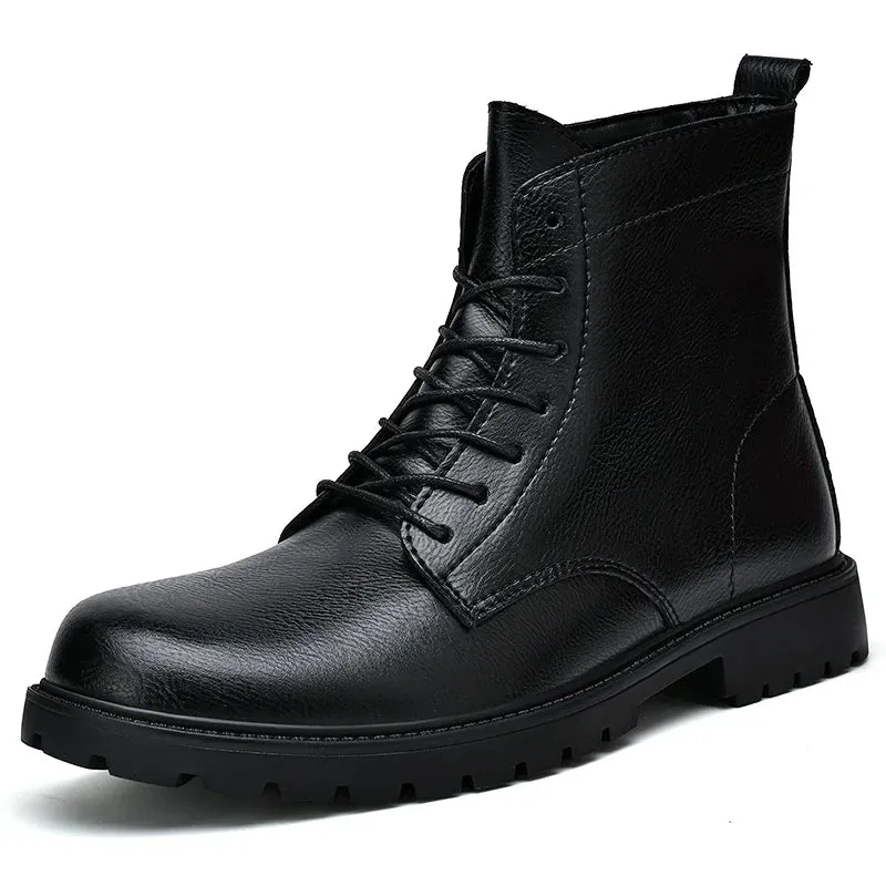 Winter retro genuine leather boots