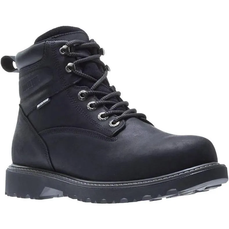 Wolverine Men's 6" Floorhand Stl Toe WP Work Boot - Black - W10694