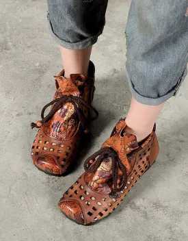 Women's Ethnic Printed Comfortable Retro Boots