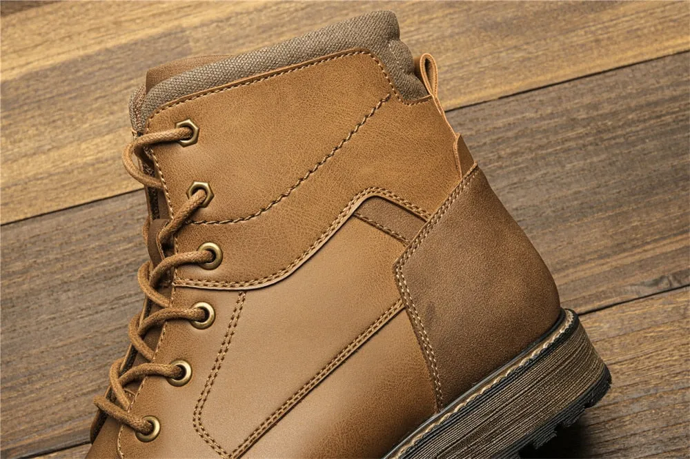 Yeknu Men Boots Fashion Comfortable Brand Boots Leather #Al653