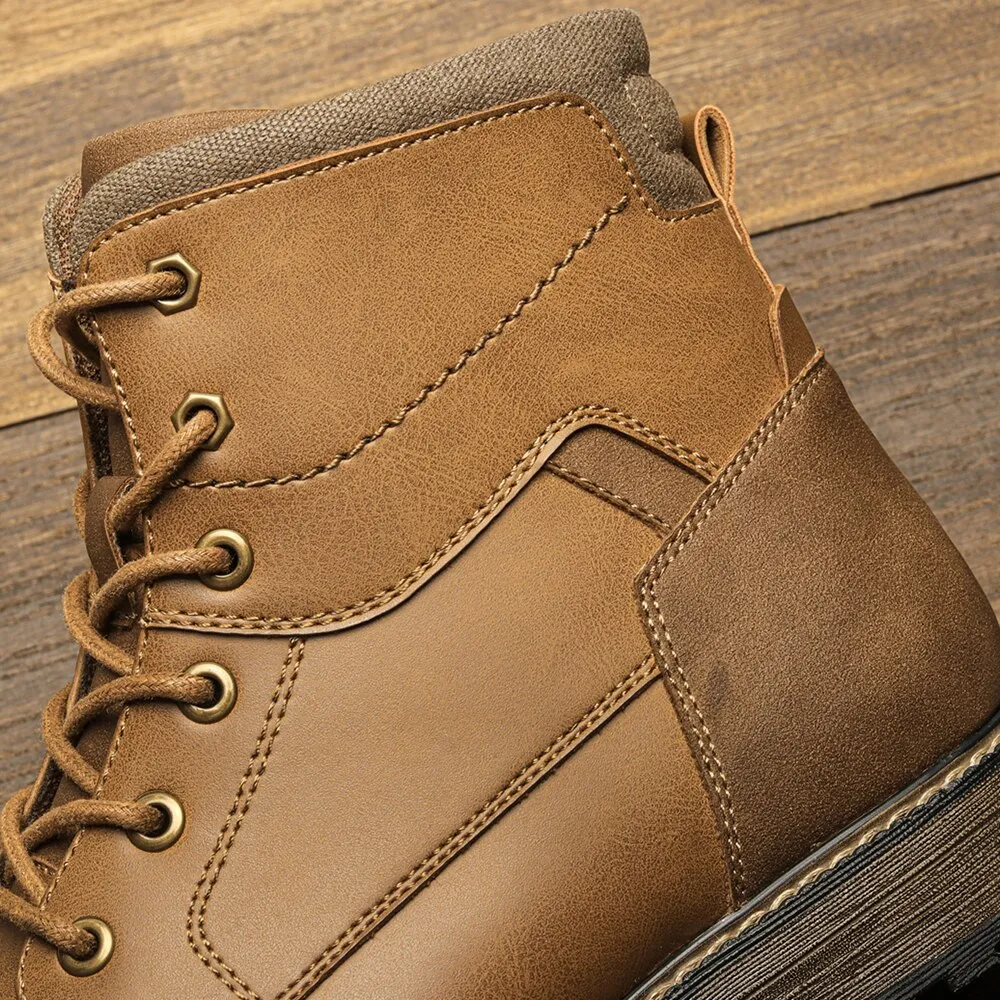 Yeknu Men Boots Fashion Comfortable Brand Boots Leather #Al653